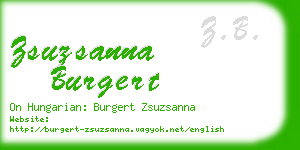 zsuzsanna burgert business card